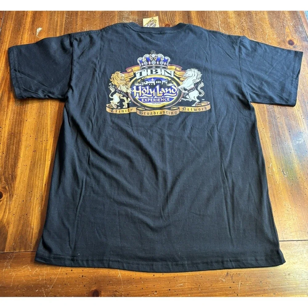 The Holy Land Experience Shirt L Black Orlando Florida Closed Amusement Park TBN